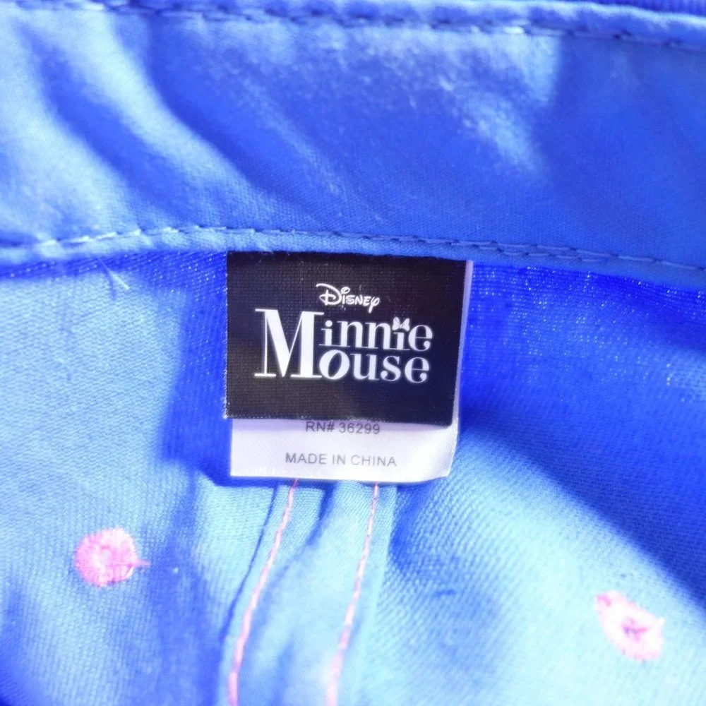 Disney Minnie Mouse Kids Youth Blue and Pink Adjustable Baseball Cap‎ Hat